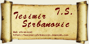 Tešimir Štrbanović vizit kartica